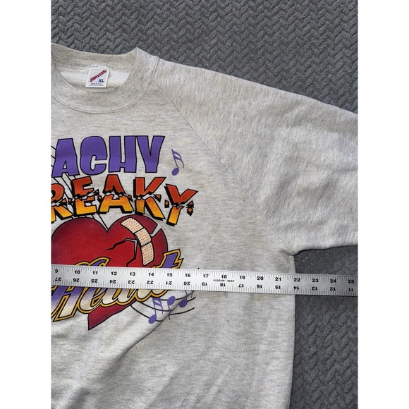 Jerzees vintage Billy Ray Cyrus "Achy Breaky Heart" Sweatshirt Gray Size XL - Picture 6 of 8